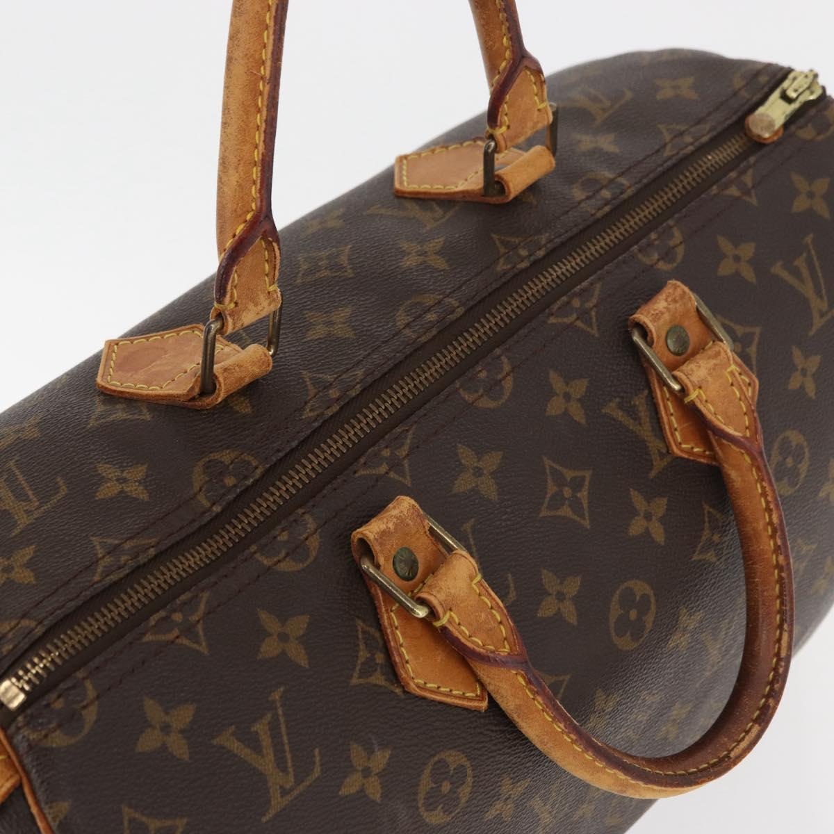 LOUIS VUITTON Monogram Speedy 35 Hand Bag M41524 LV Auth yk20313