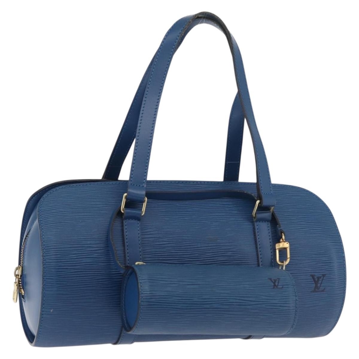 LOUIS VUITTON Epi Soufflot Hand Bag Blue M52225 LV Auth yk20328A
