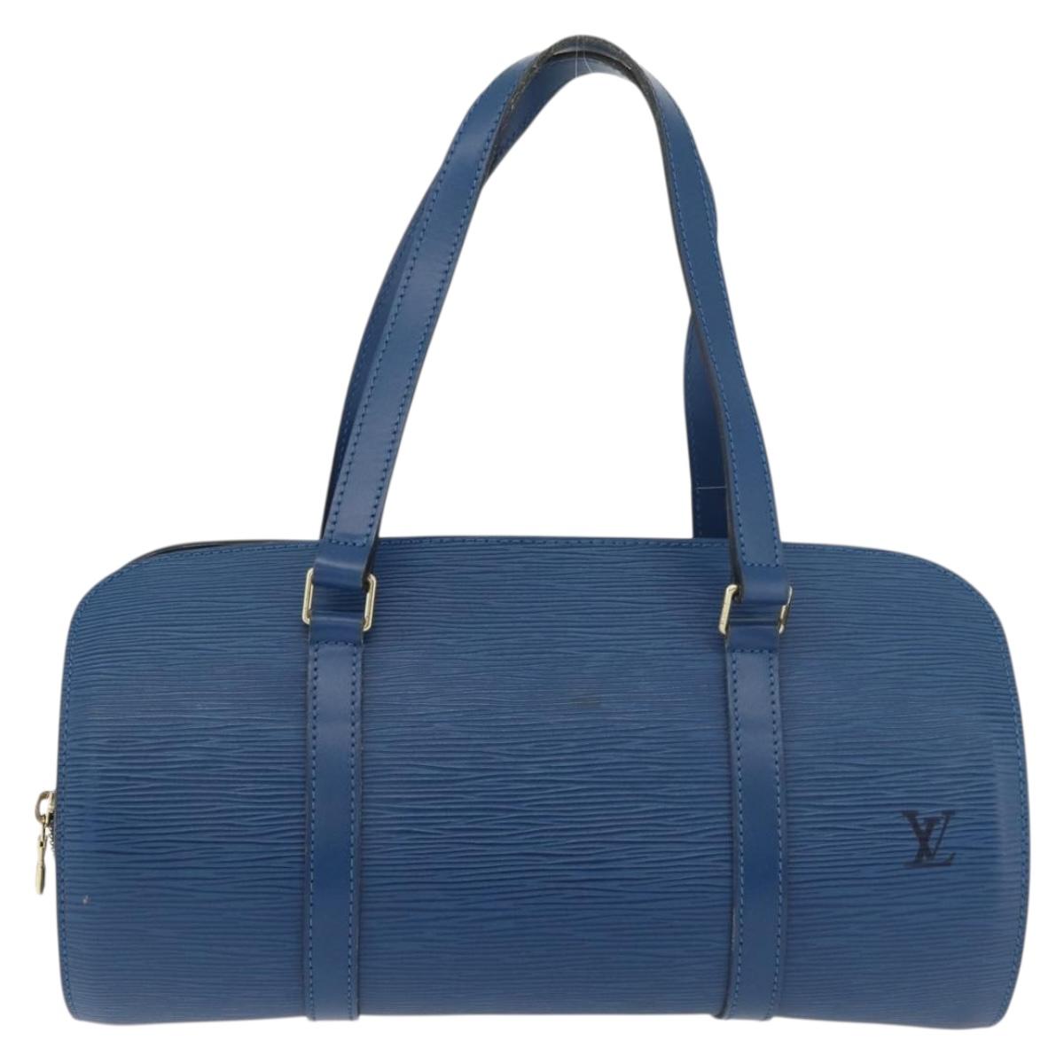 LOUIS VUITTON Epi Soufflot Hand Bag Blue M52225 LV Auth yk20328A