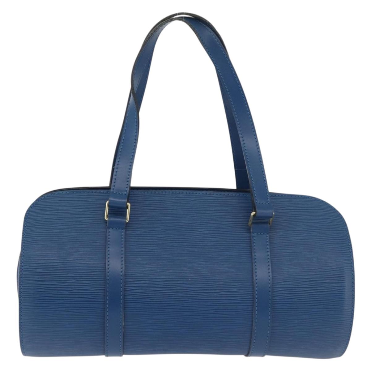 LOUIS VUITTON Epi Soufflot Hand Bag Blue M52225 LV Auth yk20328A