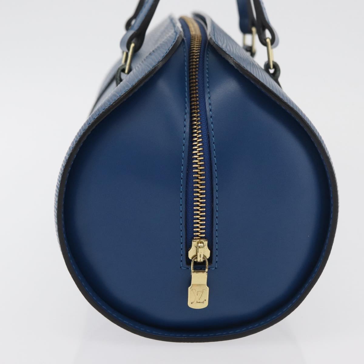 LOUIS VUITTON Epi Soufflot Hand Bag Blue M52225 LV Auth yk20328A