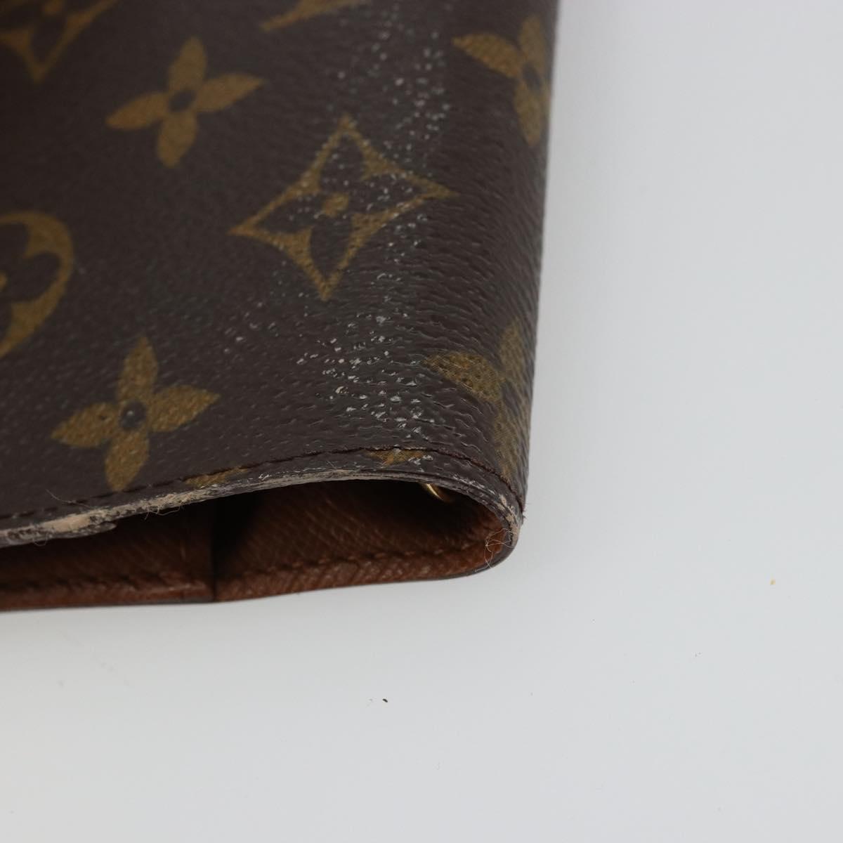 LOUIS VUITTON Monogram Agenda PM Day Planner Cover R20005 LV Auth yk20334