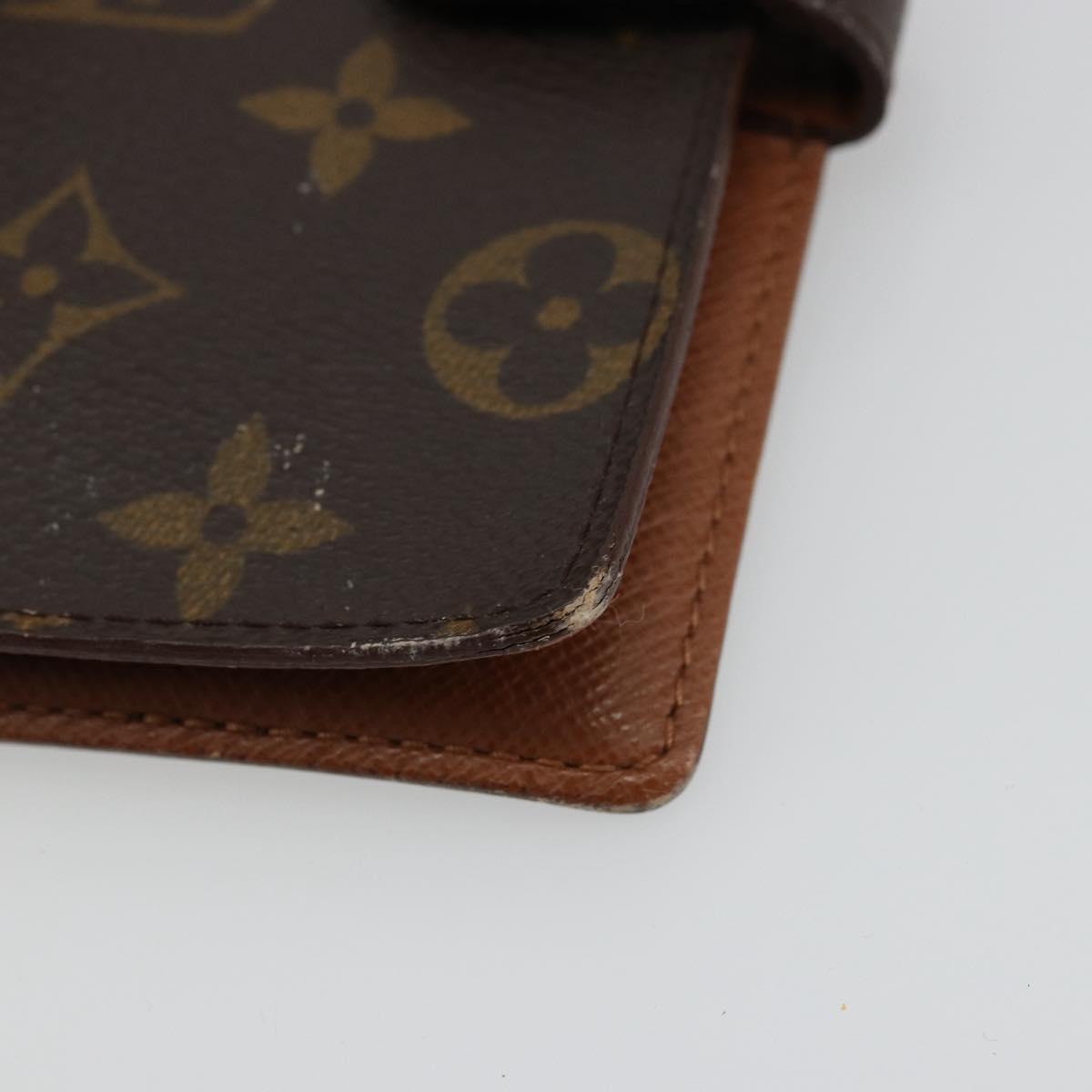 LOUIS VUITTON Monogram Agenda PM Day Planner Cover R20005 LV Auth yk20334
