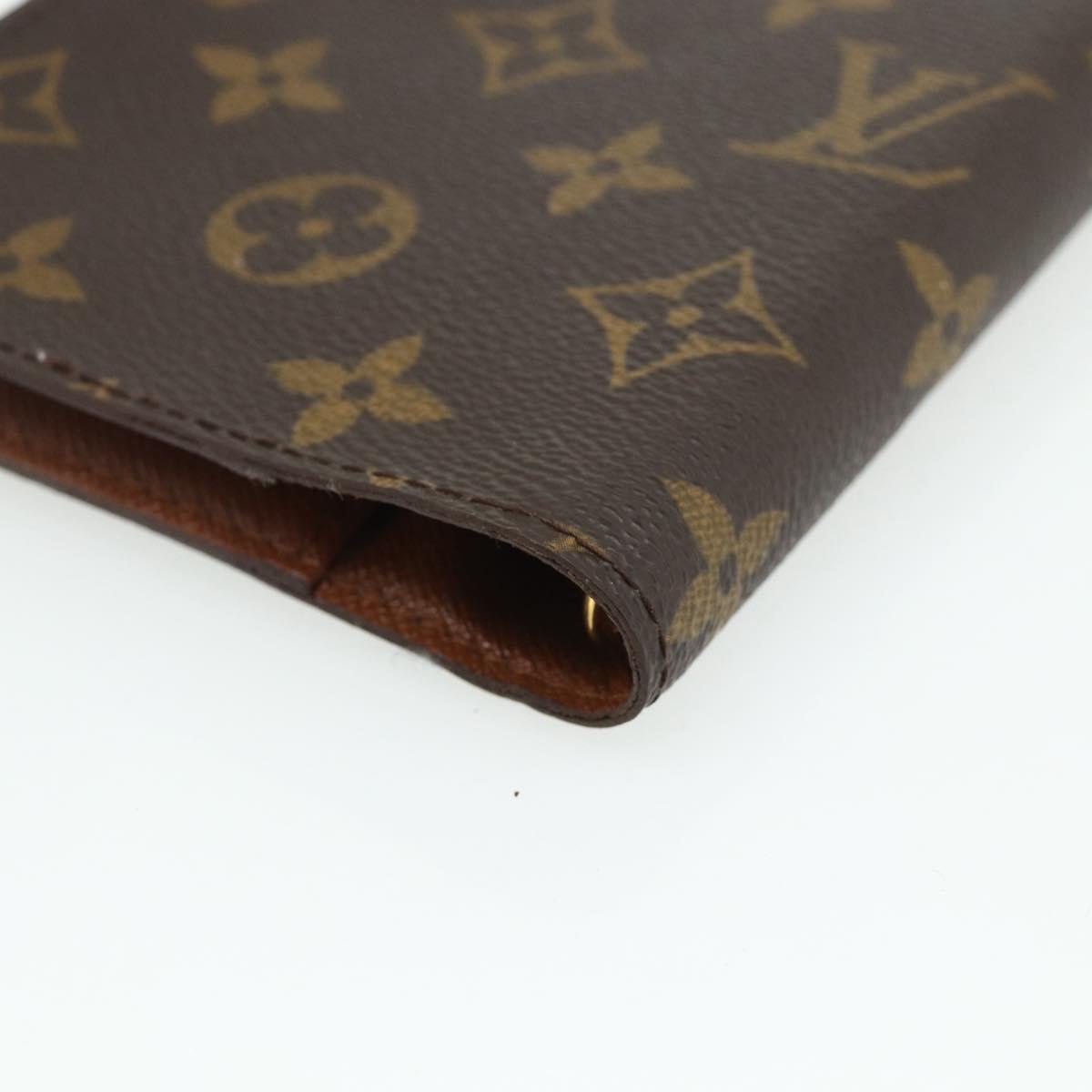 LOUIS VUITTON Monogram Agenda PM Day Planner Cover R20005 LV Auth yk20335