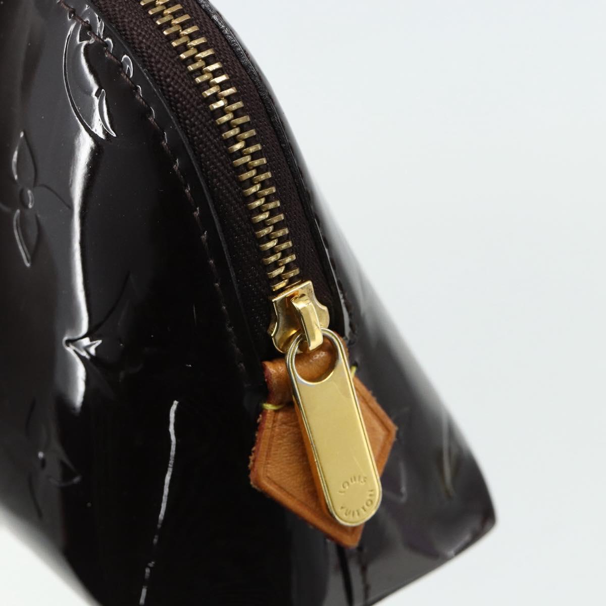 LOUIS VUITTON Monogram Vernis Pochette Cosmetic PM Amarante M91495 Auth yk20343