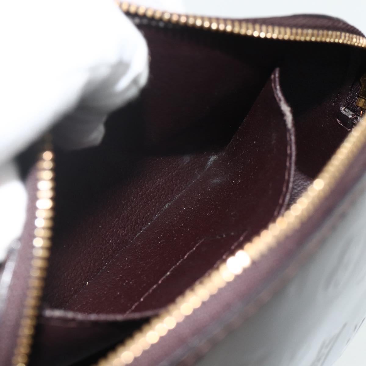LOUIS VUITTON Monogram Vernis Pochette Cosmetic PM Amarante M91495 Auth yk20343
