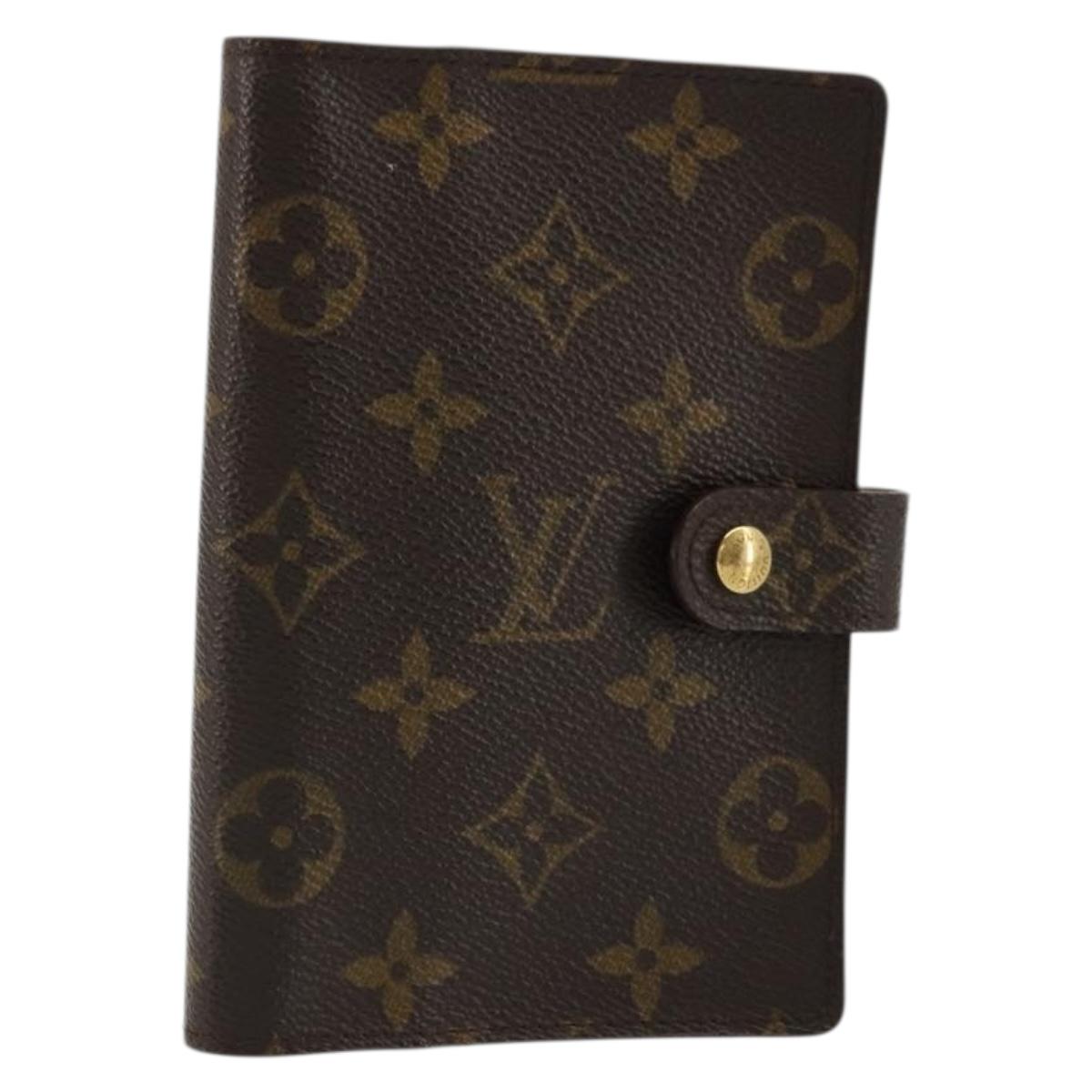 LOUIS VUITTON Monogram Agenda PM Day Planner Cover R20005 LV Auth yk20352