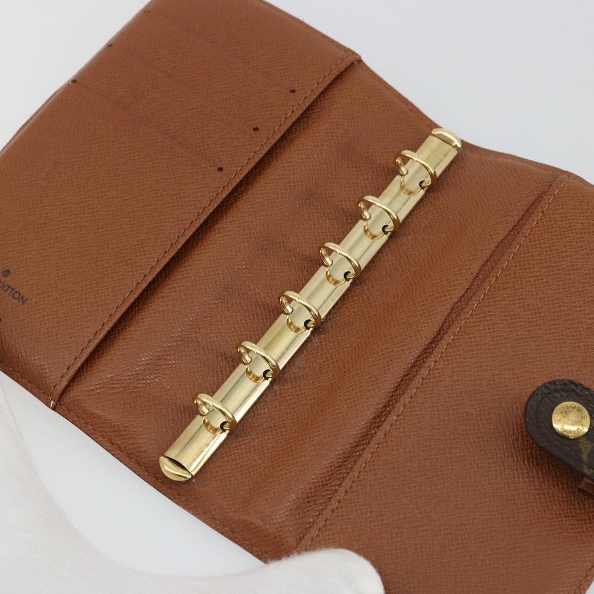 LOUIS VUITTON Monogram Agenda PM Day Planner Cover R20005 LV Auth yk20352