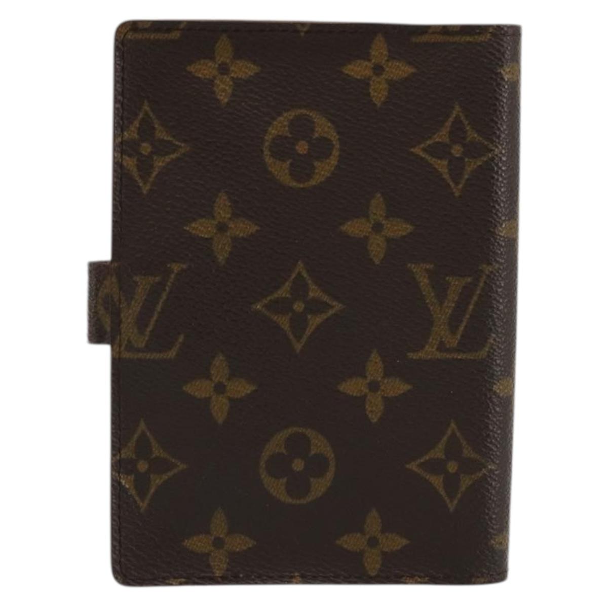 LOUIS VUITTON Monogram Agenda PM Day Planner Cover R20005 LV Auth yk20352