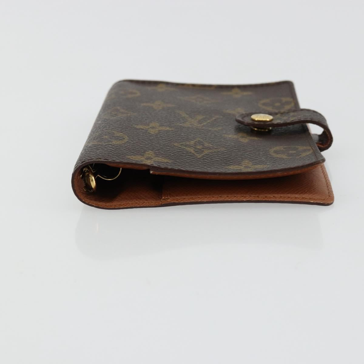 LOUIS VUITTON Monogram Agenda PM Day Planner Cover R20005 LV Auth yk20352