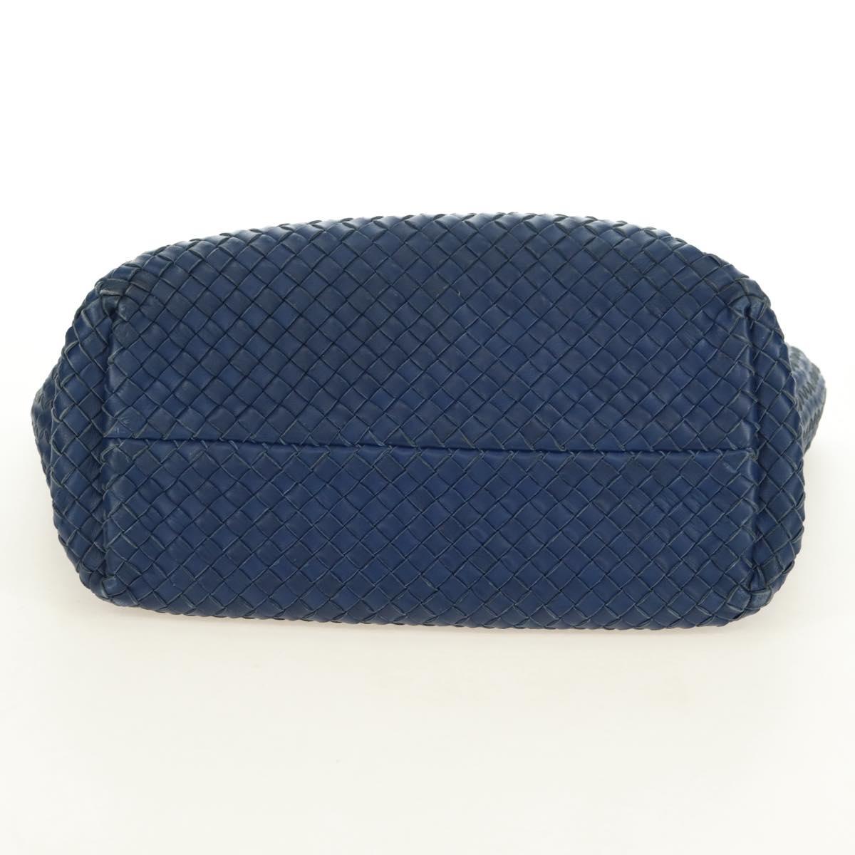 BOTTEGA VENETA INTRECCIATO Cabas PM Tote Bag Leather Blue 141498 Auth yk20363SAV