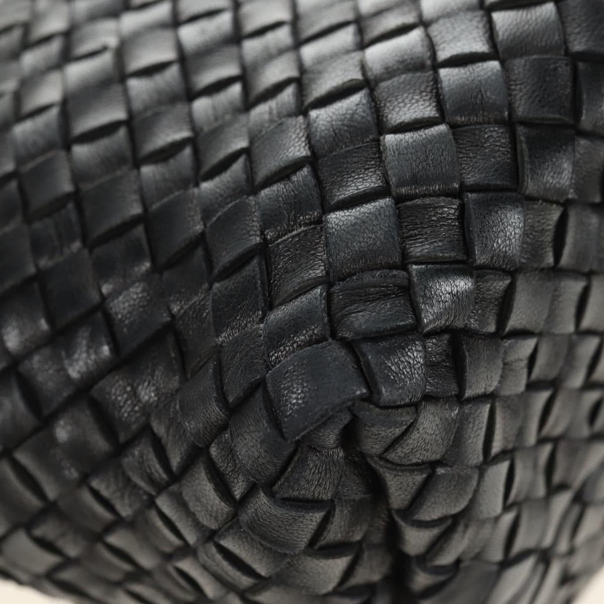 BOTTEGA VENETA INTRECCIATO Cabas PM Bag Leather Black 141498 Auth yk20364SAV