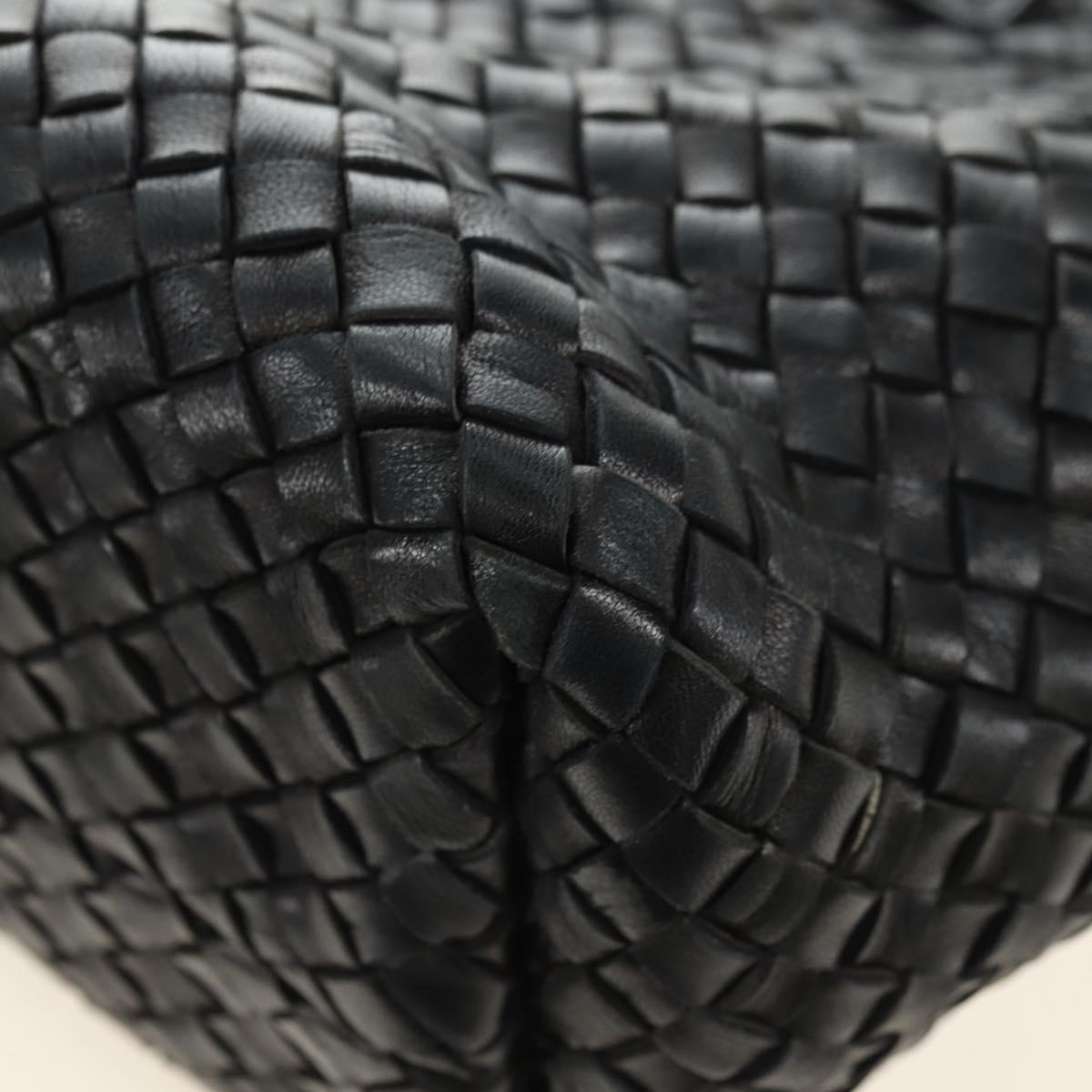 BOTTEGA VENETA INTRECCIATO Cabas PM Bag Leather Black 141498 Auth yk20364SAV