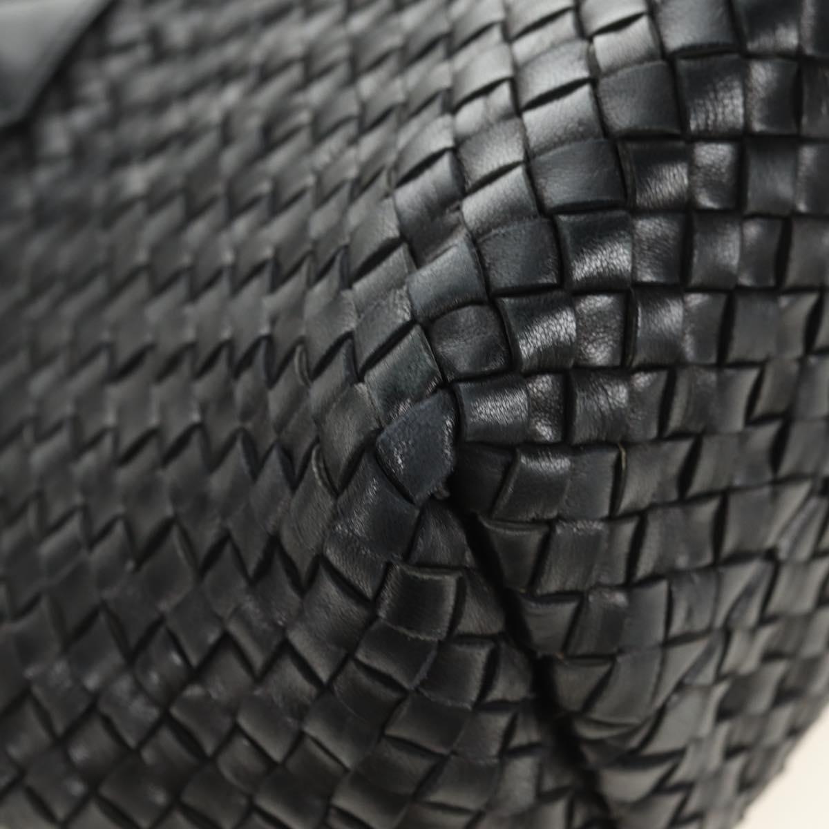 BOTTEGA VENETA INTRECCIATO Cabas PM Bag Leather Black 141498 Auth yk20364SAV