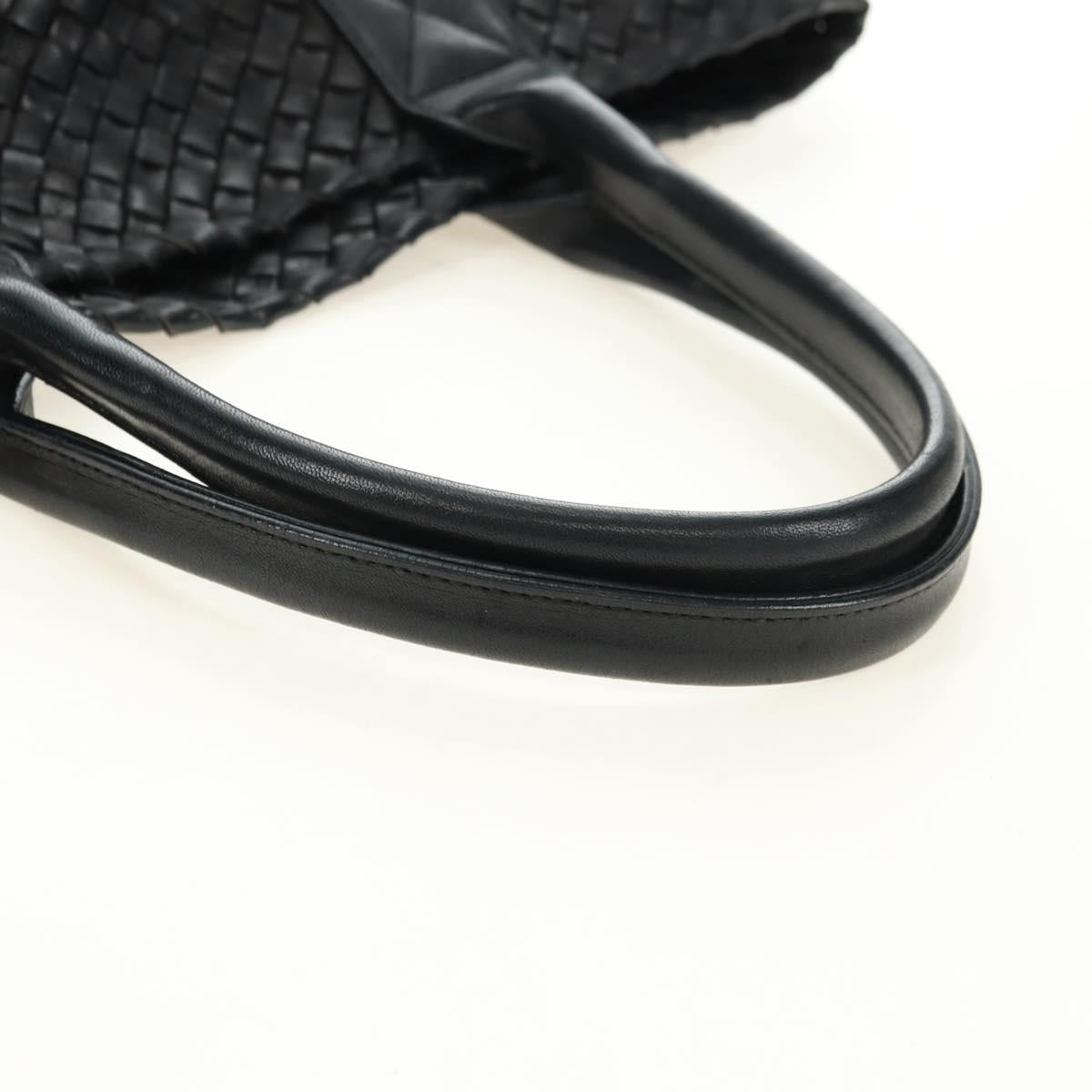 BOTTEGA VENETA INTRECCIATO Cabas PM Bag Leather Black 141498 Auth yk20364SAV