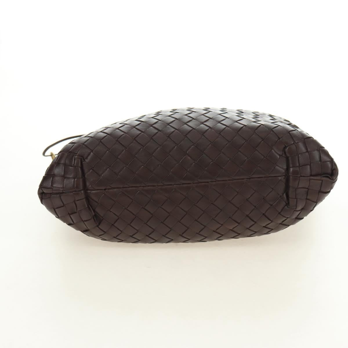 BOTTEGA VENETA INTRECCIATO Rome Hand Bag Leather Brown 162112 Auth yk20366SAV