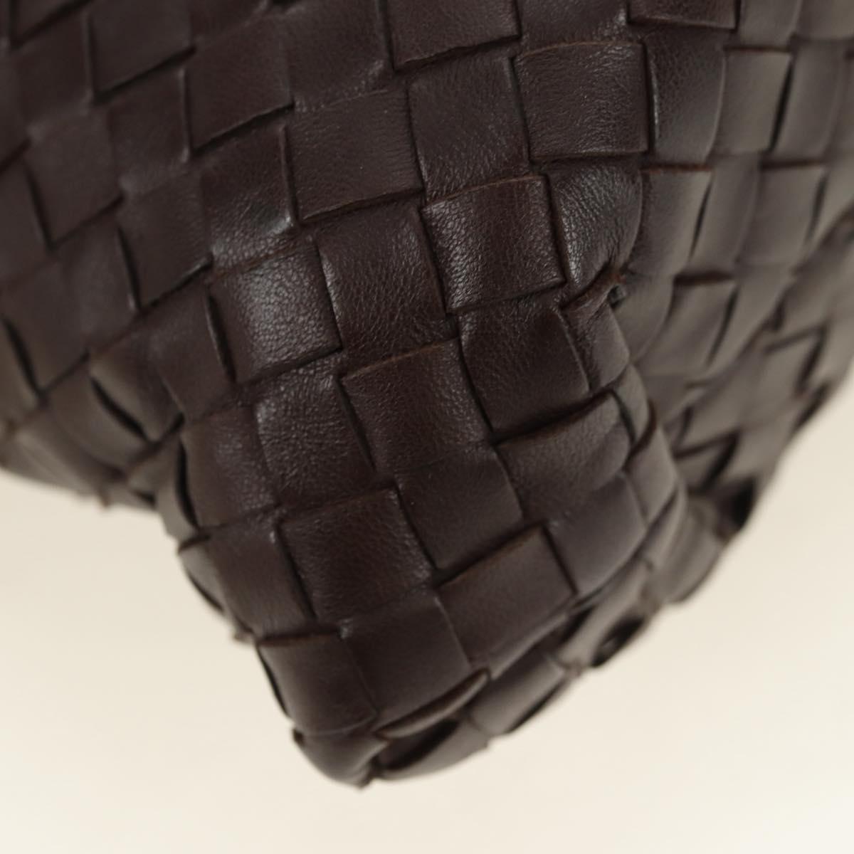 BOTTEGA VENETA INTRECCIATO Rome Hand Bag Leather Brown 162112 Auth yk20366SAV