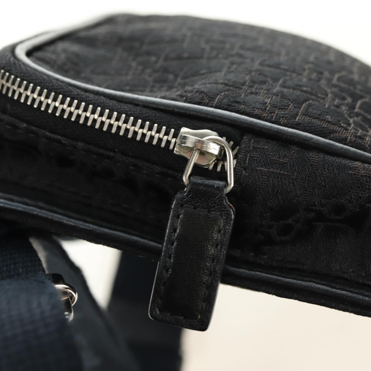 Christian Dior Trotter Canvas Body Bag Black Silver Auth yk20371SAV