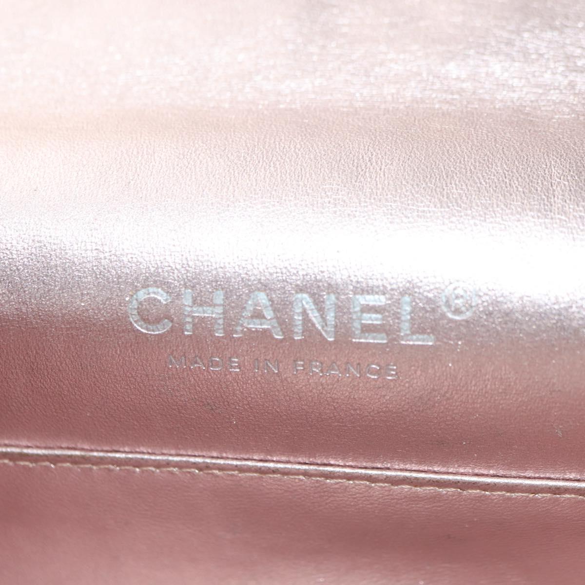 CHANEL Star Turn Lock Chain Hand Bag Vinyl Black Silver CC Auth yk20372SAV