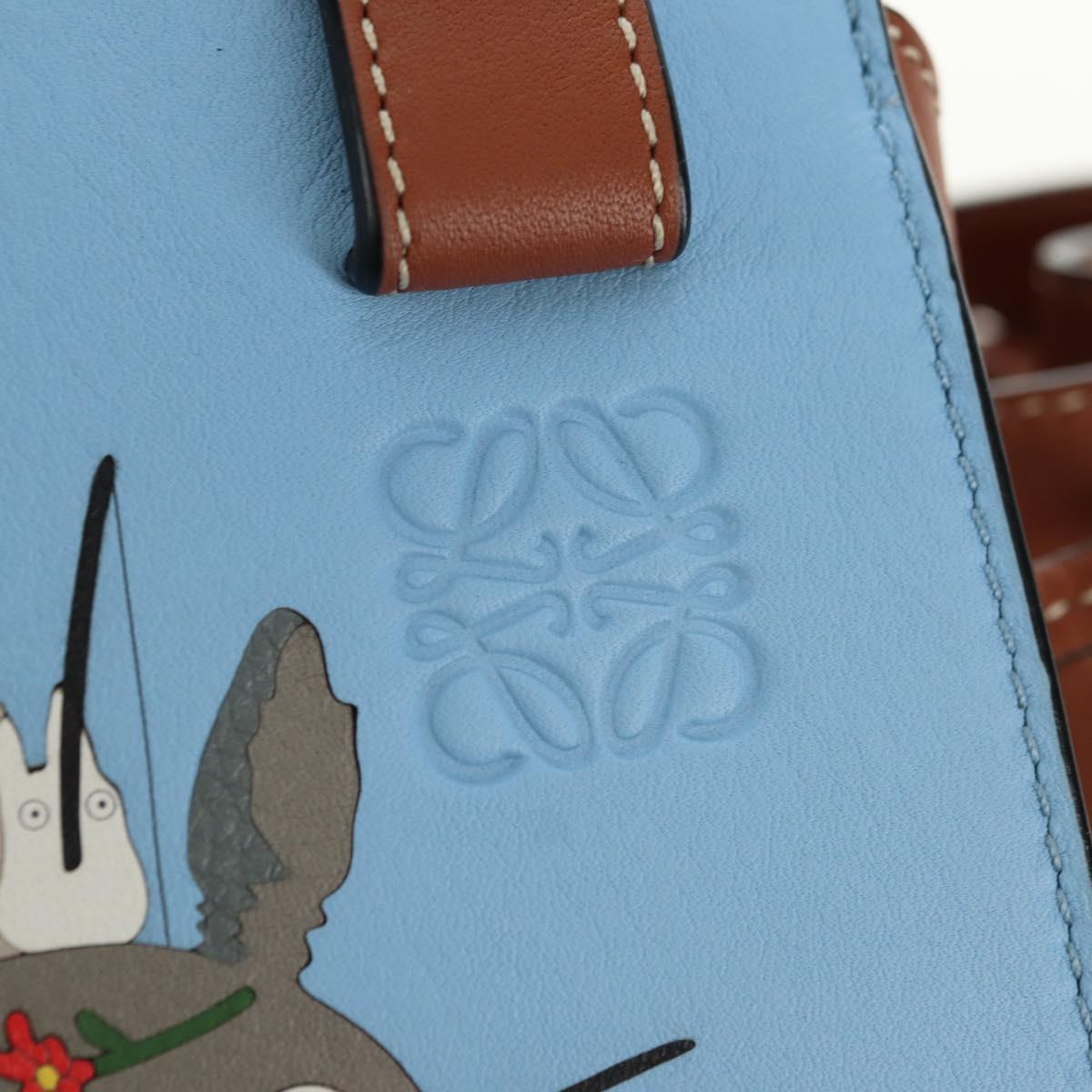 LOEWE Ghibli Collaboration Totoro Hammock Small Bag Leather Blue Auth yk20381SM