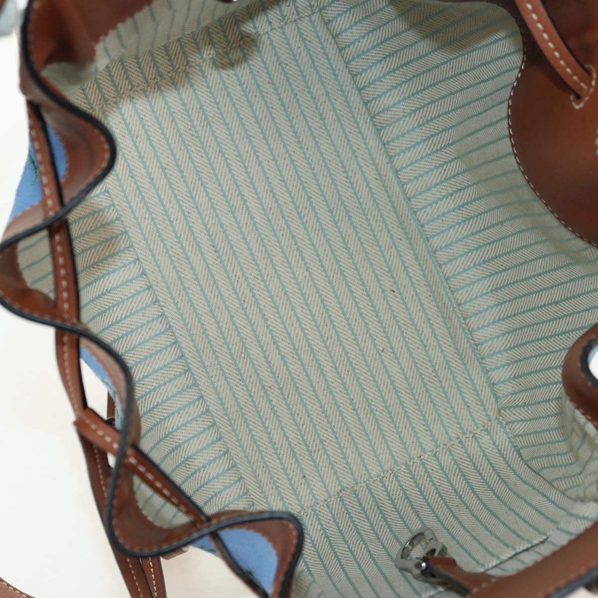 LOEWE Ghibli Collaboration Totoro Hammock Small Bag Leather Blue Auth yk20381SM