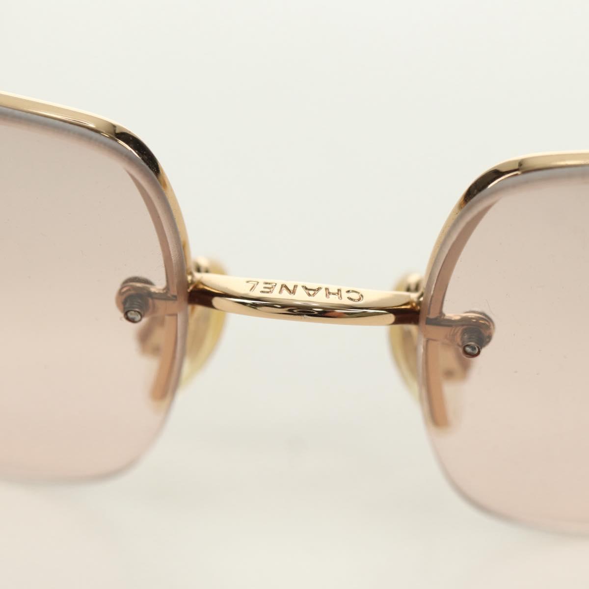 CHANEL Sunglasses metal Gold Tone CC Auth yk20387SAM