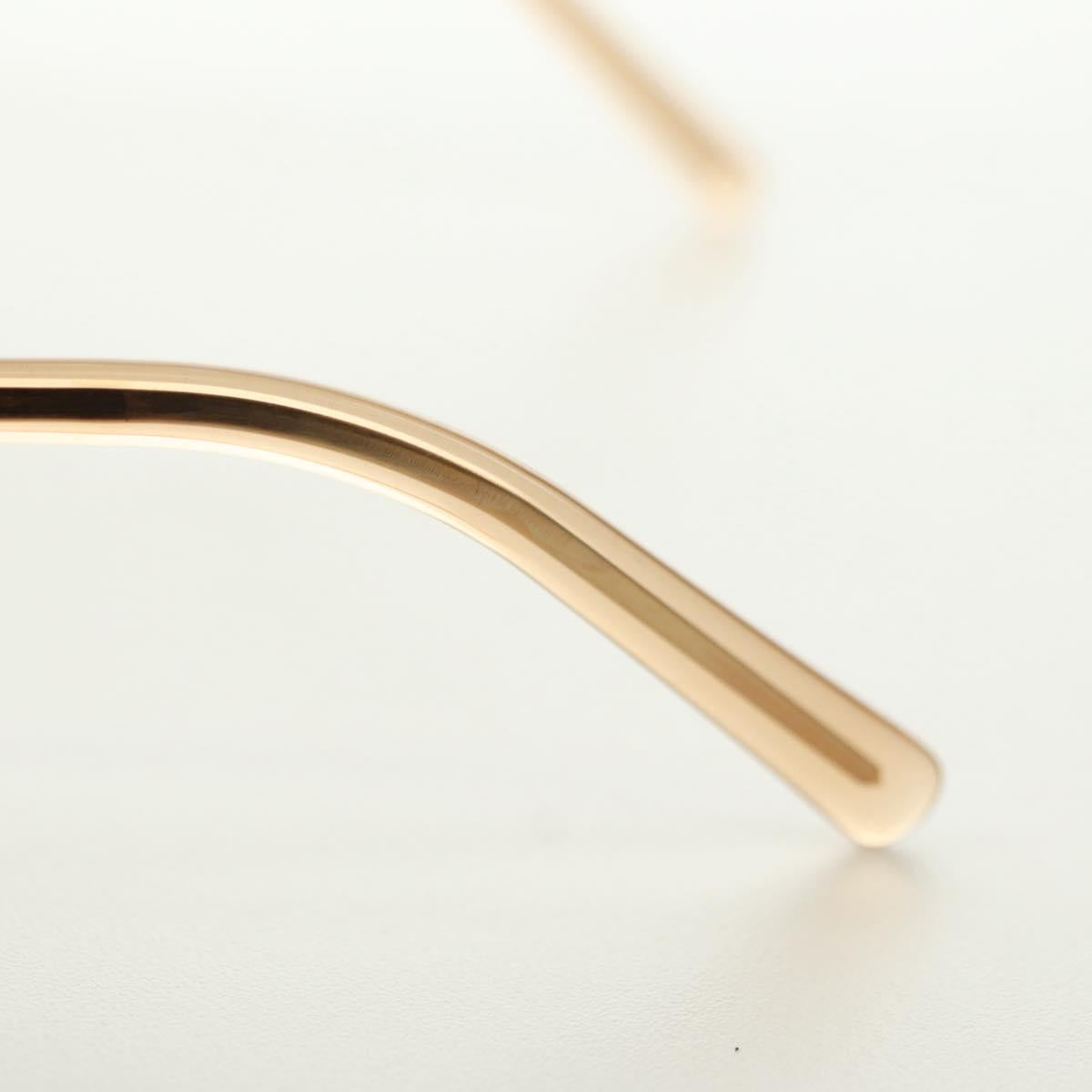 CHANEL Sunglasses metal Gold Tone CC Auth yk20387SAM