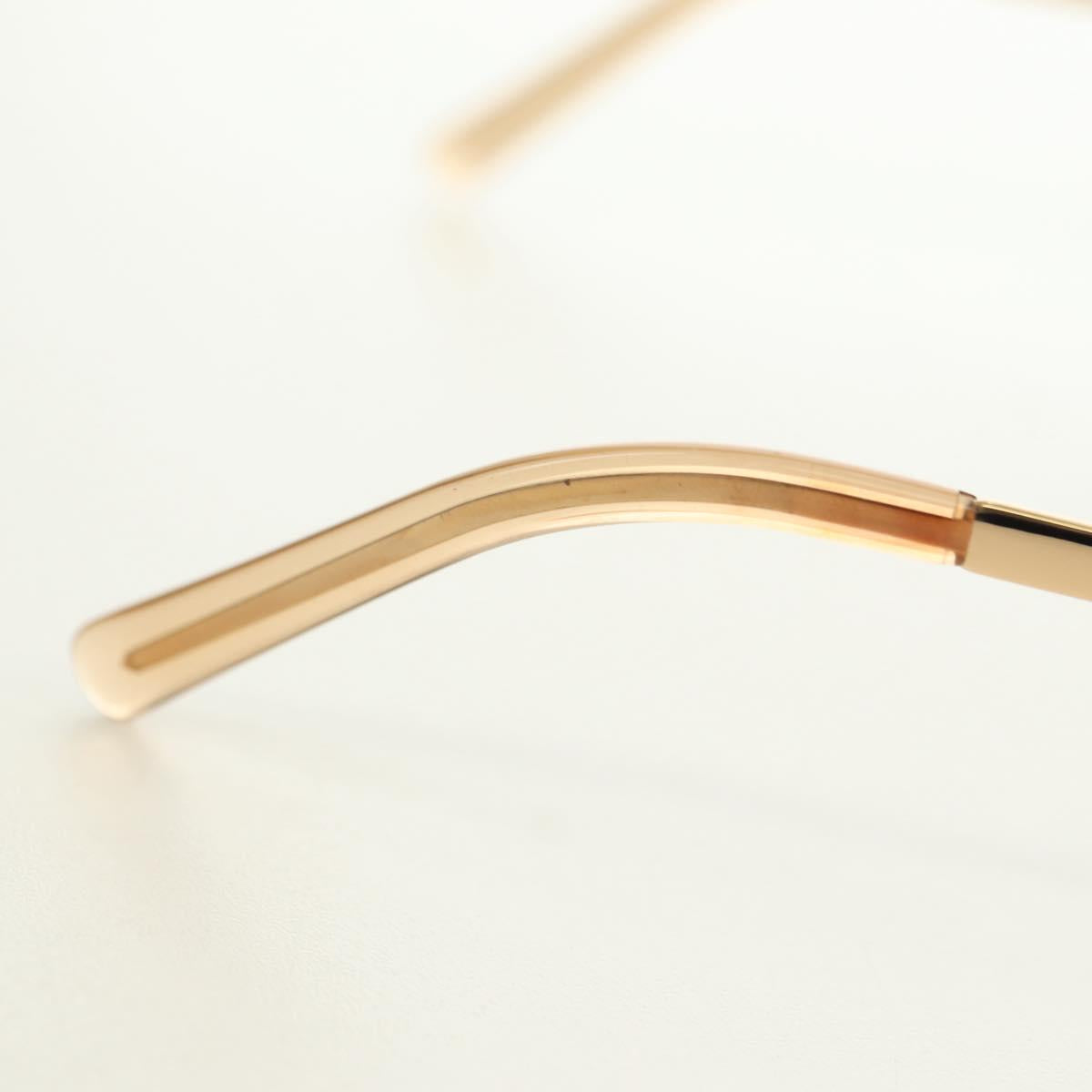 CHANEL Sunglasses metal Gold Tone CC Auth yk20387SAM
