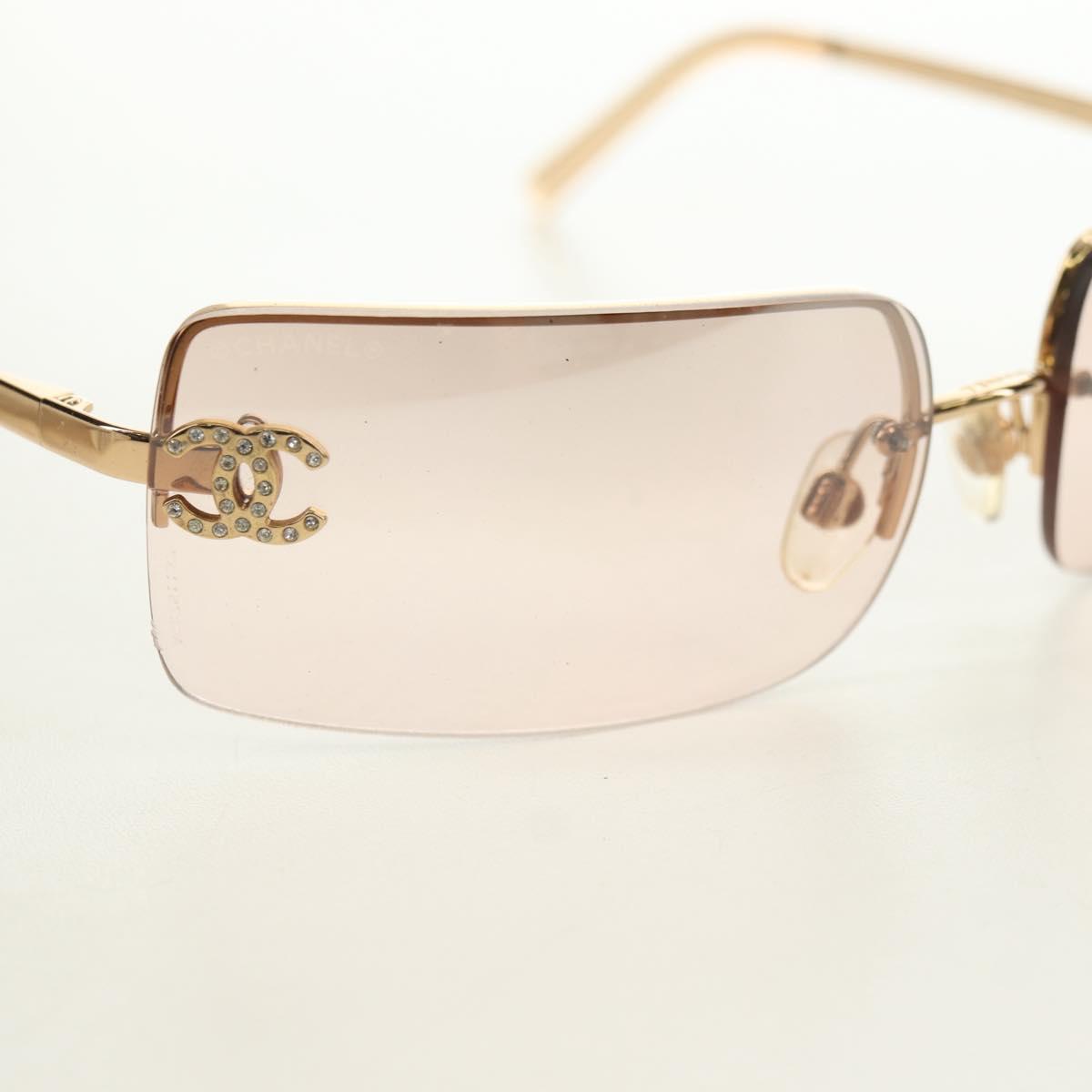CHANEL Sunglasses metal Gold Tone CC Auth yk20387SAM