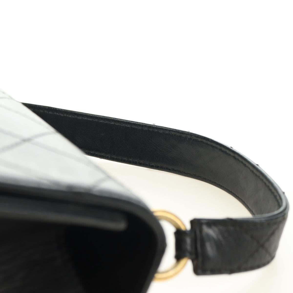 CHANEL Matelasse Hand Bag Leather Black Gold CC Auth yk20389SAV