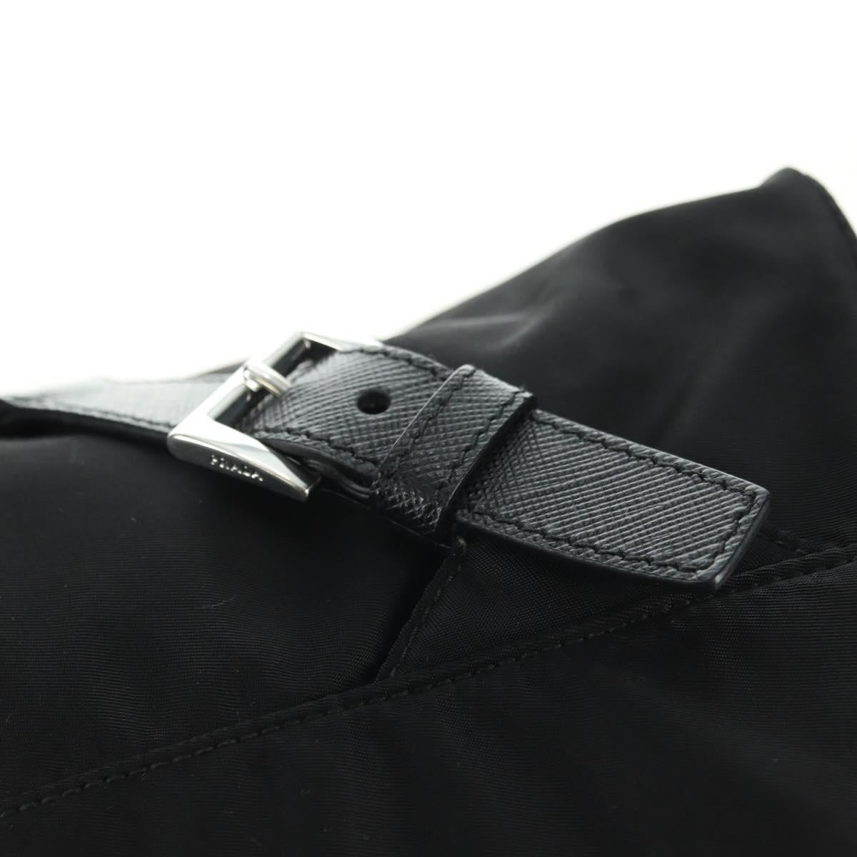 PRADA Backpack Nylon Black Silver 1BZ811 Auth yk20393SAM