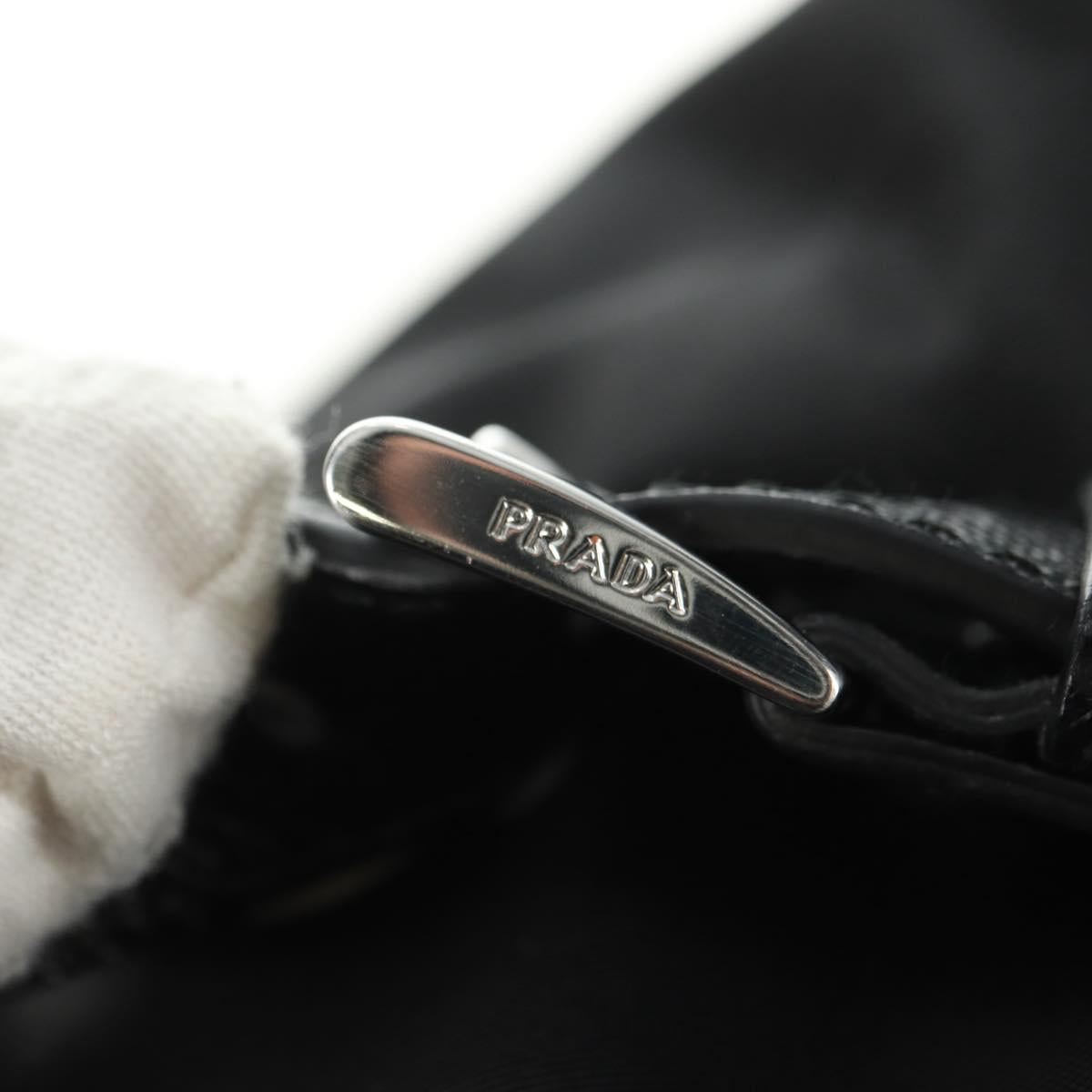 PRADA Backpack Nylon Black Silver 1BZ811 Auth yk20393SAM
