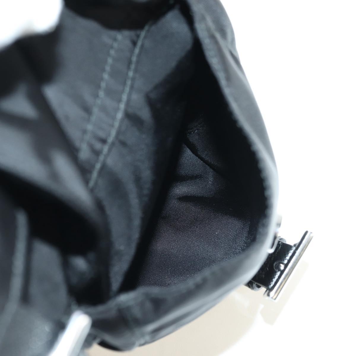 PRADA Backpack Nylon Black Silver 1BZ811 Auth yk20393SAM