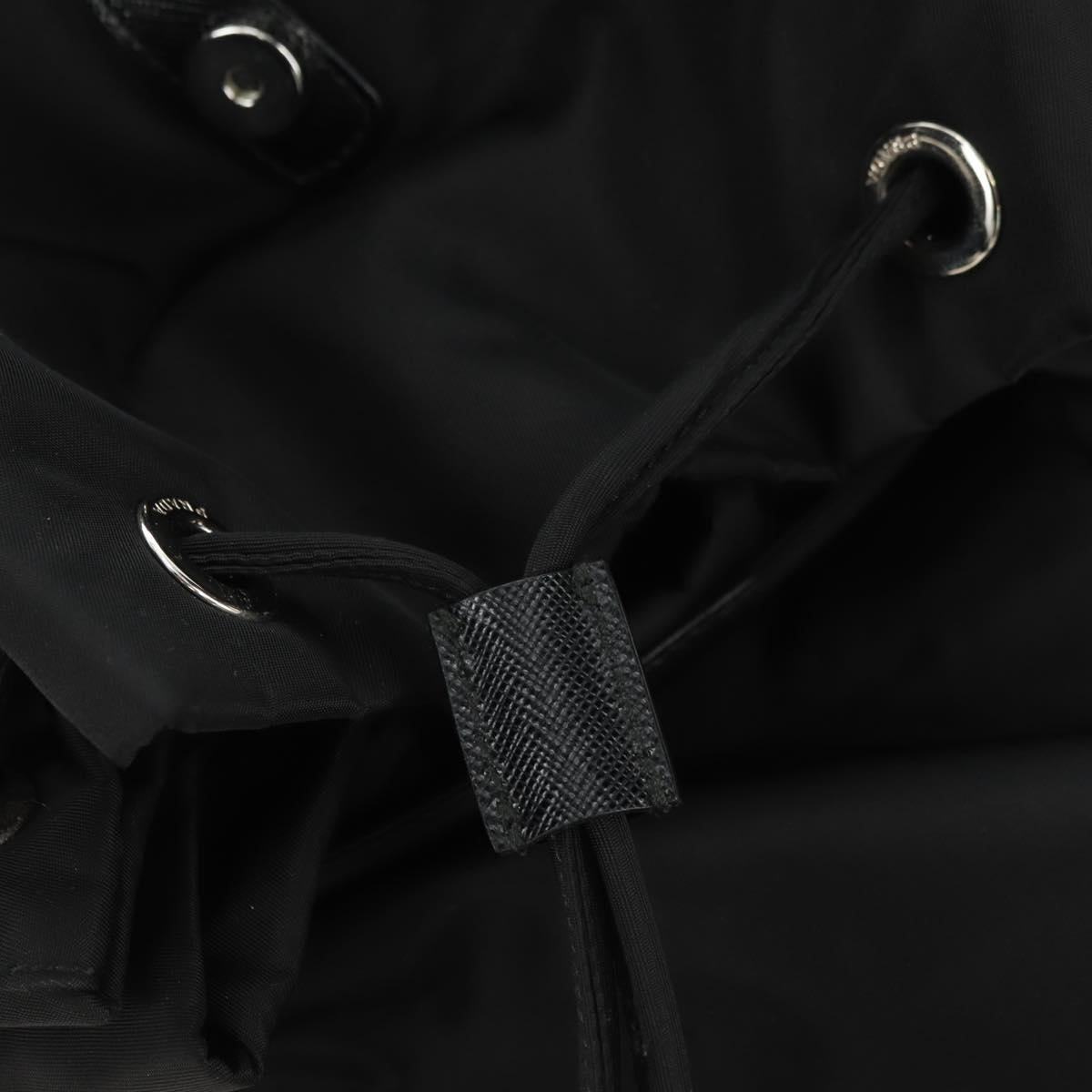 PRADA Backpack Nylon Black Silver 1BZ811 Auth yk20393SAM