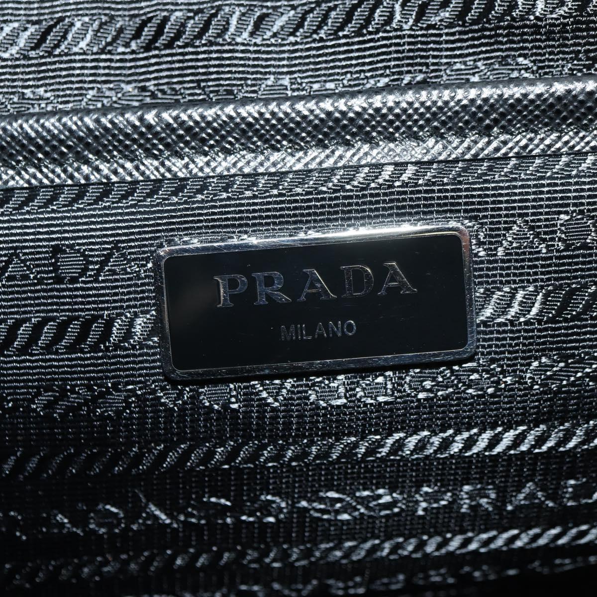 PRADA Backpack Nylon Black Silver 1BZ811 Auth yk20393SAM