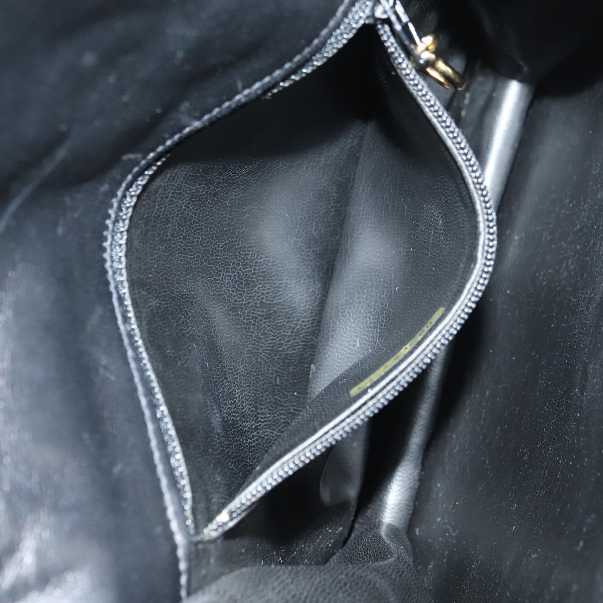 CHANEL Matelasse Chain Shoulder Bag Lamb Skin Black Gold CC Auth yk20399SAV