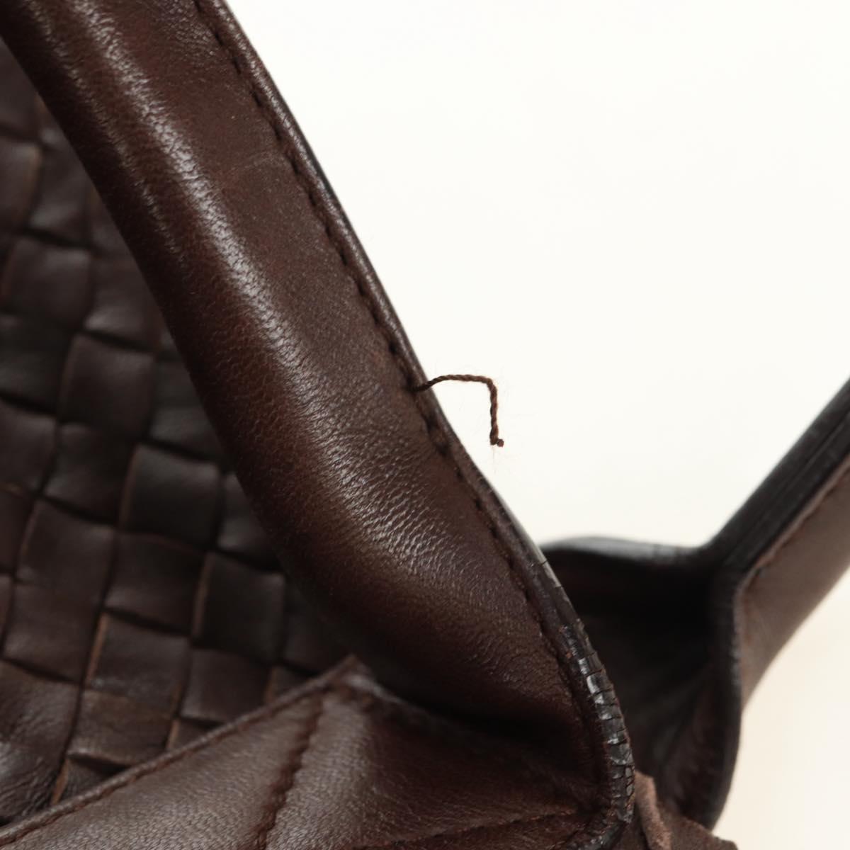 BOTTEGA VENETA INTRECCIATO Cabas MM Bag Leather Brown 115664 Auth yk20402SAV