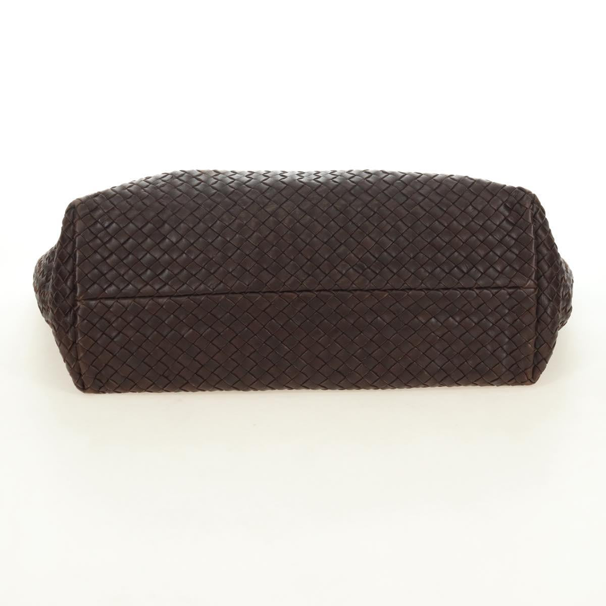 BOTTEGA VENETA INTRECCIATO Cabas MM Bag Leather Brown 115664 Auth yk20402SAV