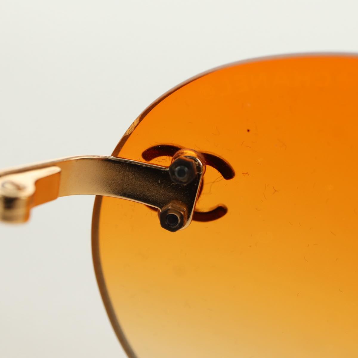 CHANEL Sunglasses metal Orange CC Auth yk20403SAM