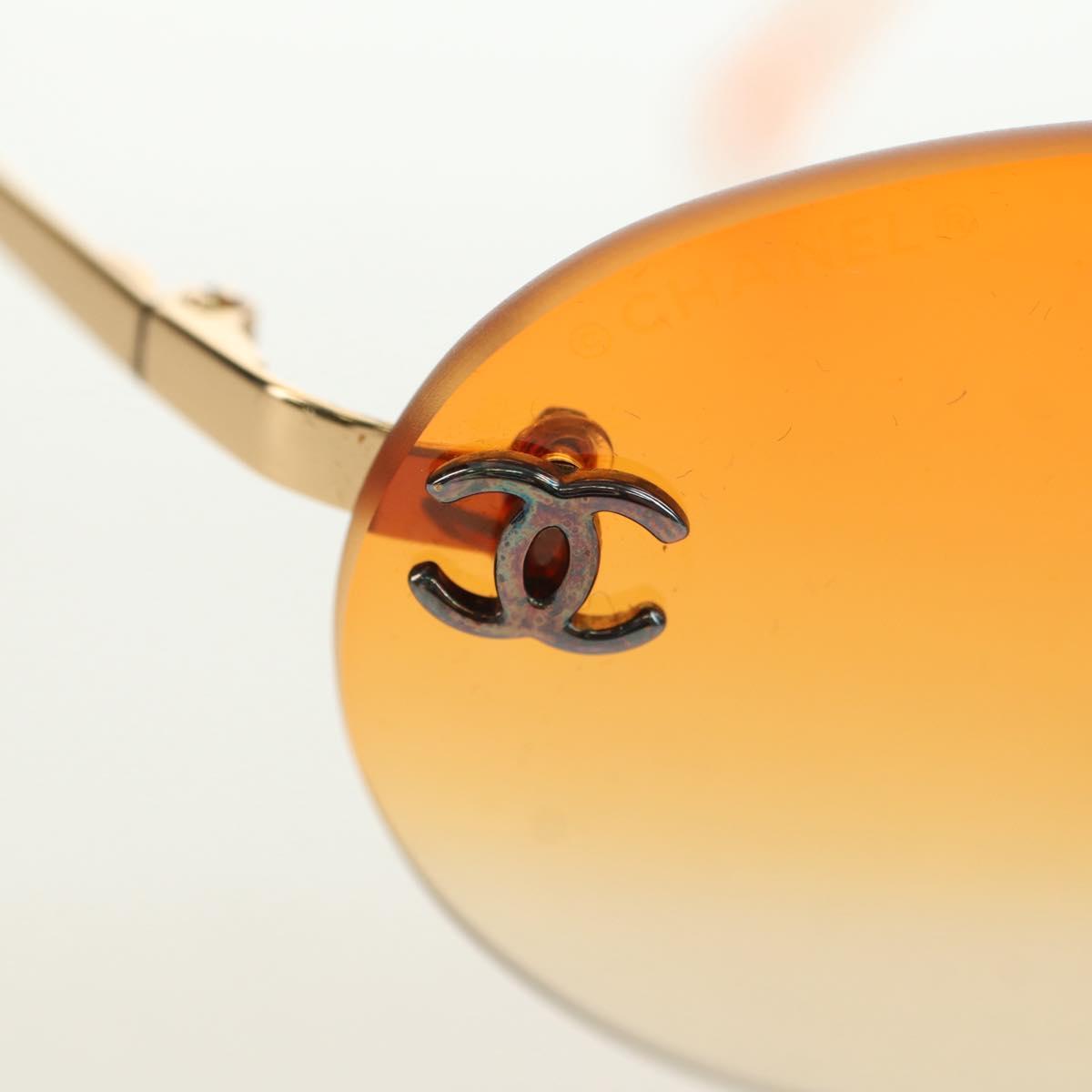 CHANEL Sunglasses metal Orange CC Auth yk20403SAM