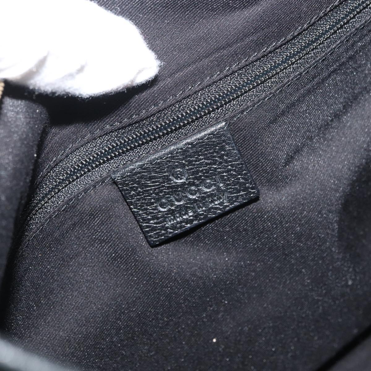 GUCCI Abbey GG Canvas Shoulder Bag Black Gold 130738 Auth yk20411SAV