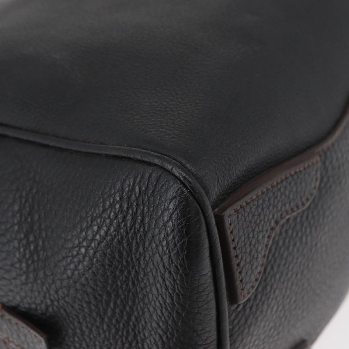PRADA Hand Bag Leather Black Silver Auth yk20414SAM