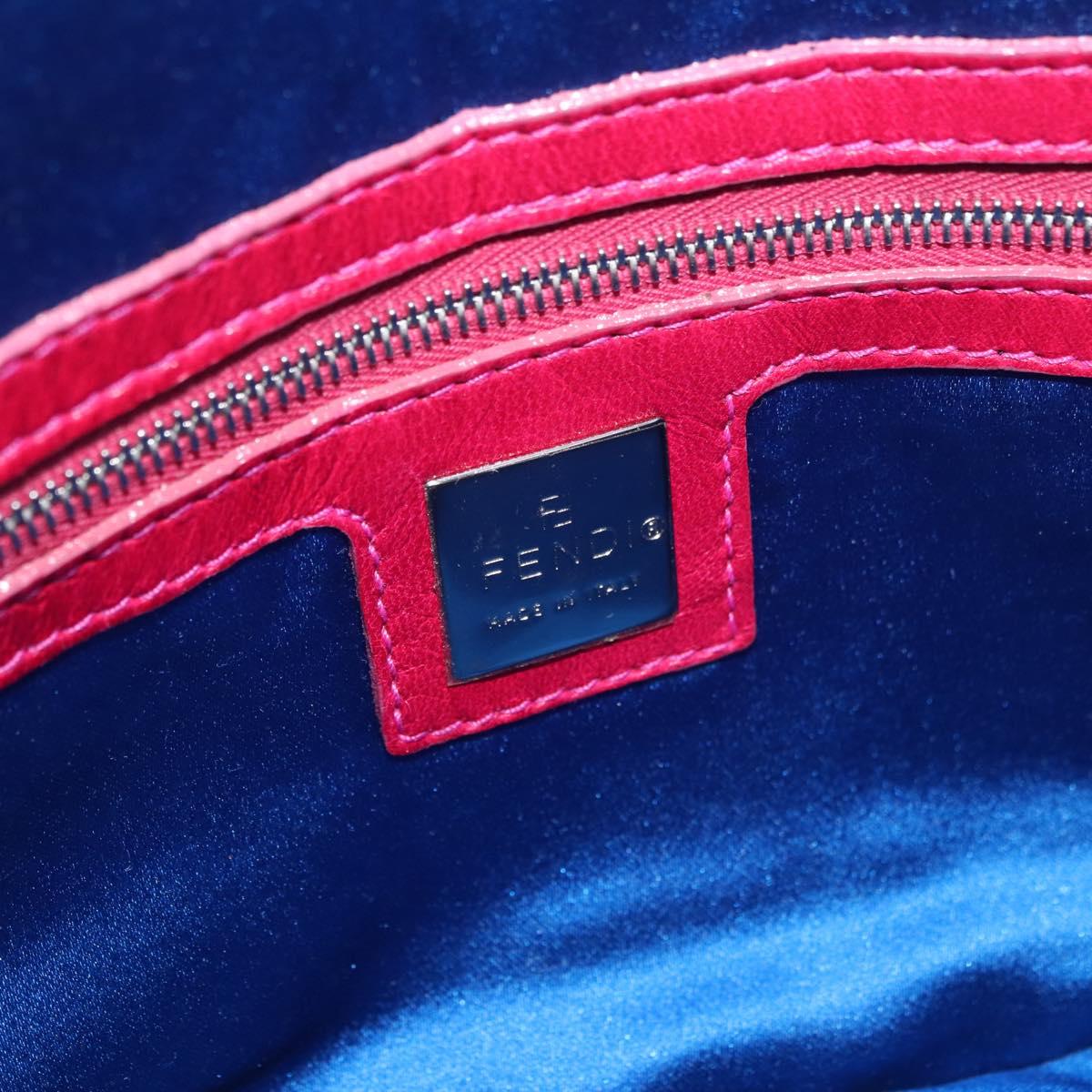 FENDI Mamma Baguette Shoulder Bag Wool Multicolor Auth yk20424SM