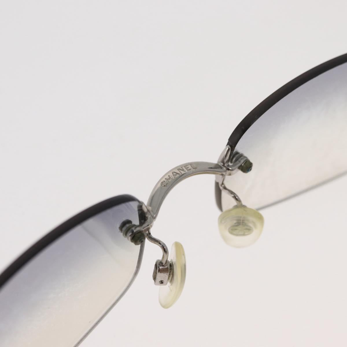 CHANEL Sunglasses metal Silver CC Auth yk20425M