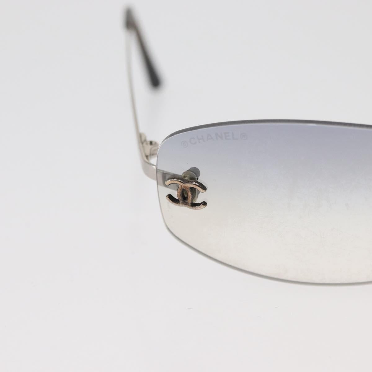CHANEL Sunglasses metal Silver CC Auth yk20425M
