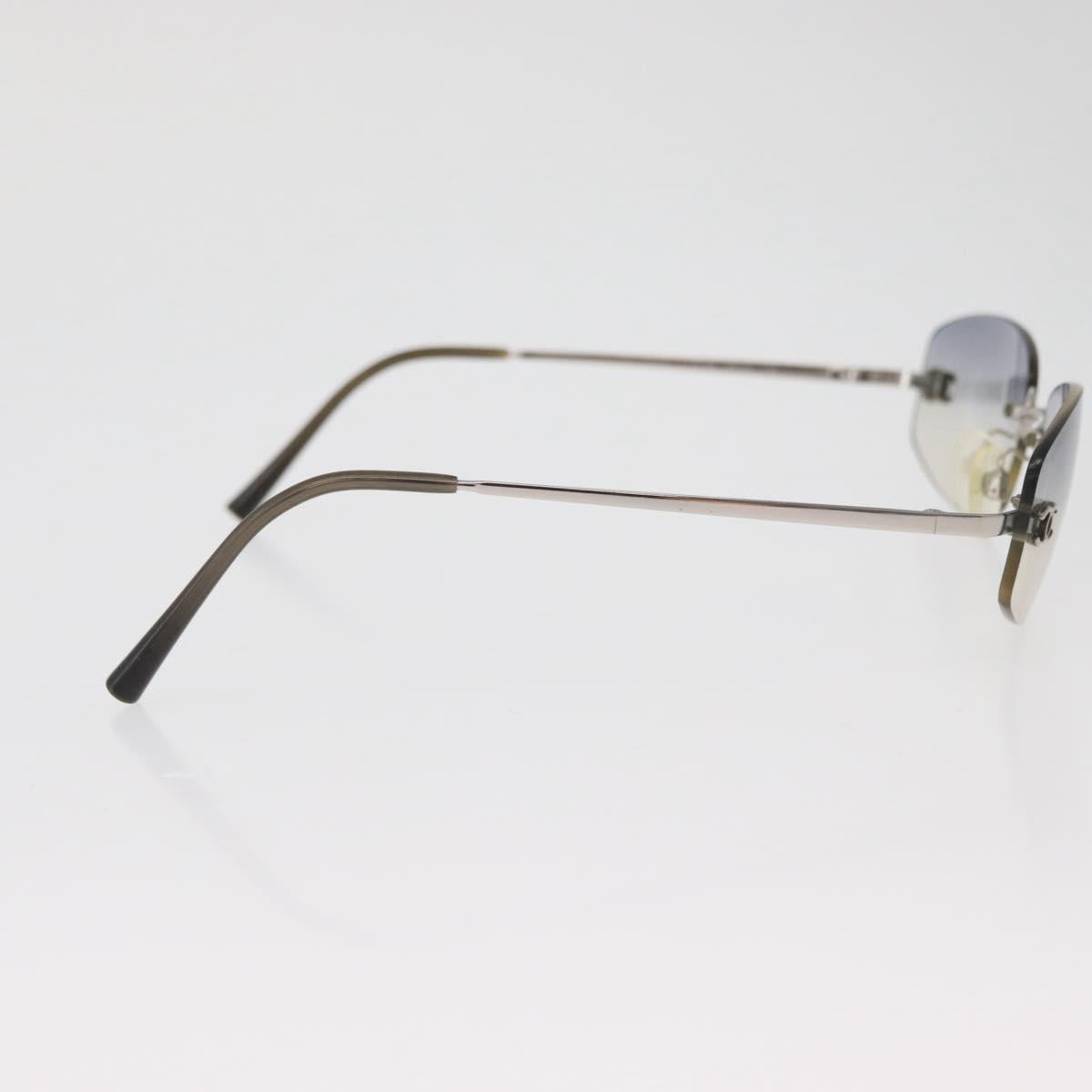 CHANEL Sunglasses metal Silver CC Auth yk20425M