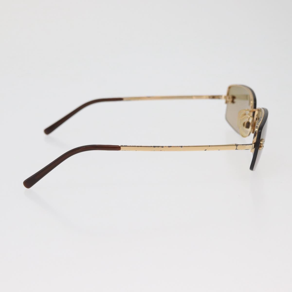 CHANEL Sunglasses metal Gold Tone CC Auth yk20428M