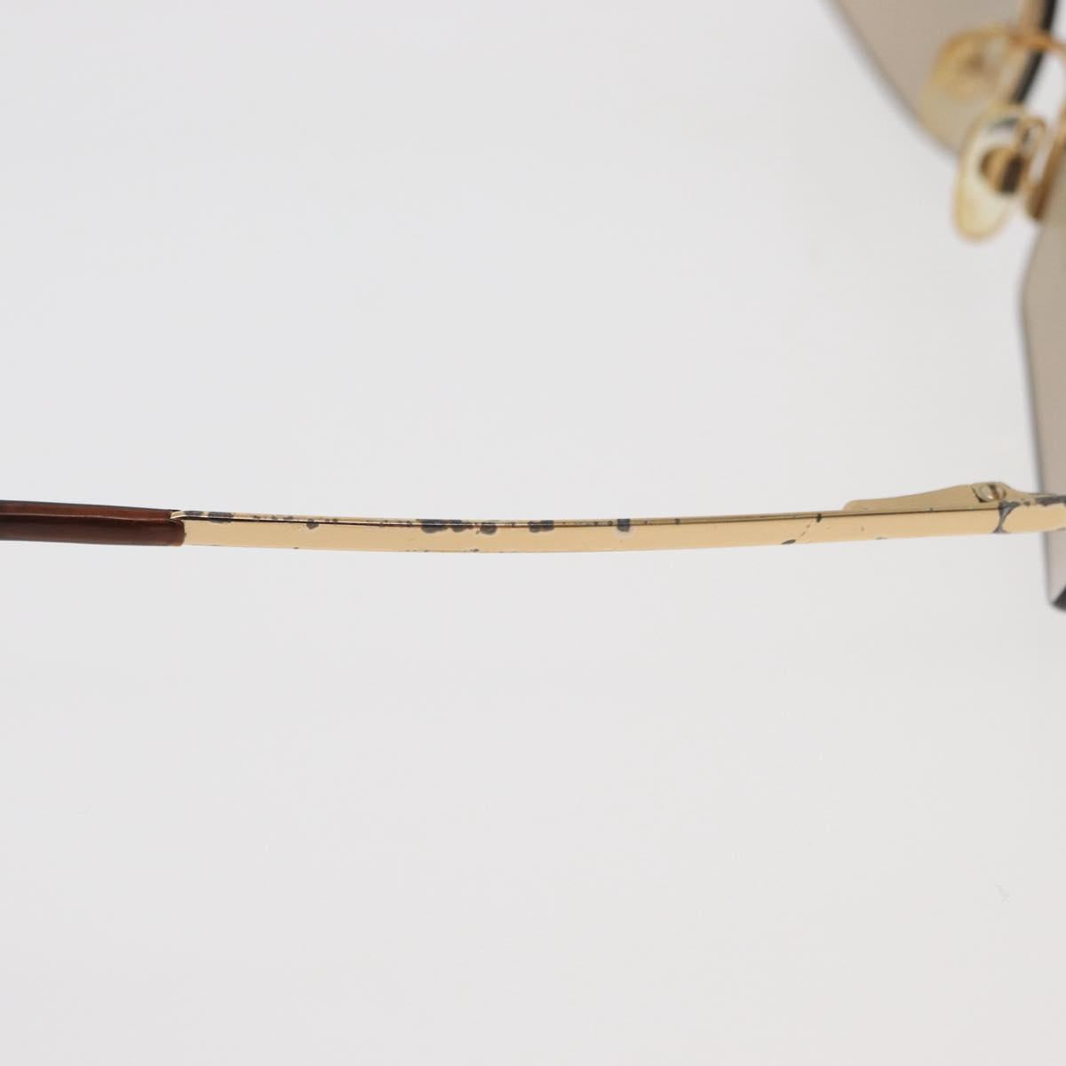 CHANEL Sunglasses metal Gold Tone CC Auth yk20428M