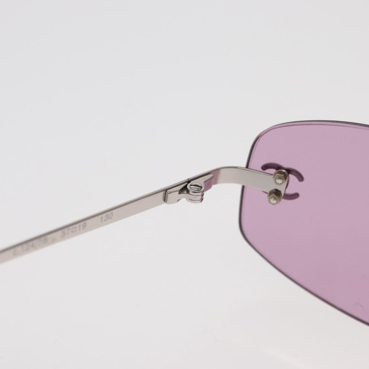 CHANEL Sunglasses metal Pink CC Auth yk20430M