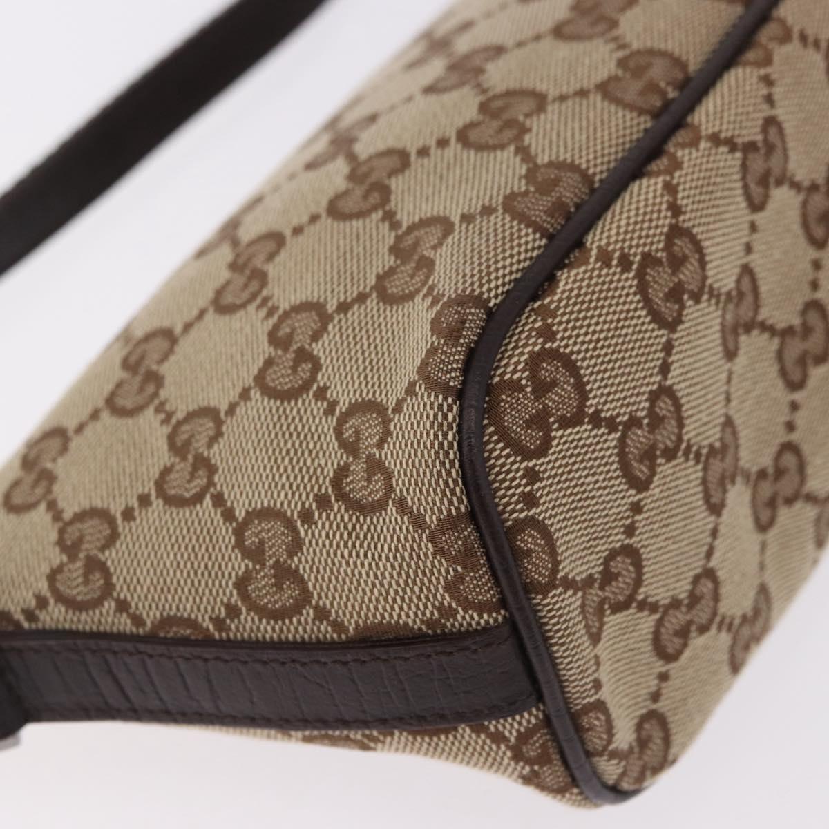 GUCCI GG Canvas Sherry Line Hand Bag Beige Gold 141809 Auth yk20448SAV